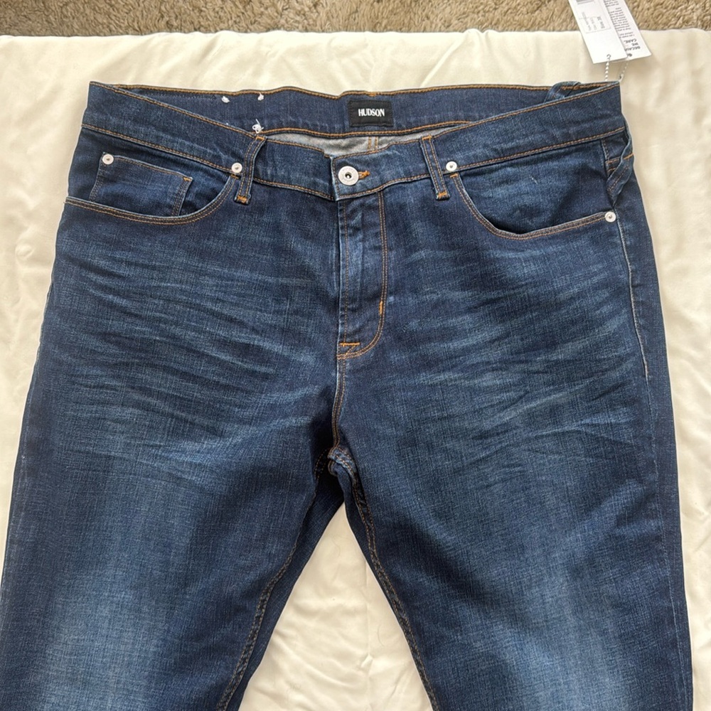 Hudson Men’s 38 Sartorial relaxed skinny Jeans Denim